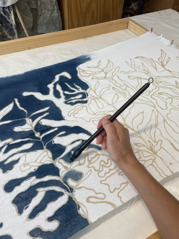 Batik con tintas naturales en lino - Imagen 3