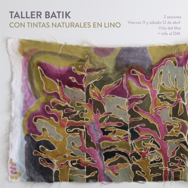 Batik con tintas naturales en lino